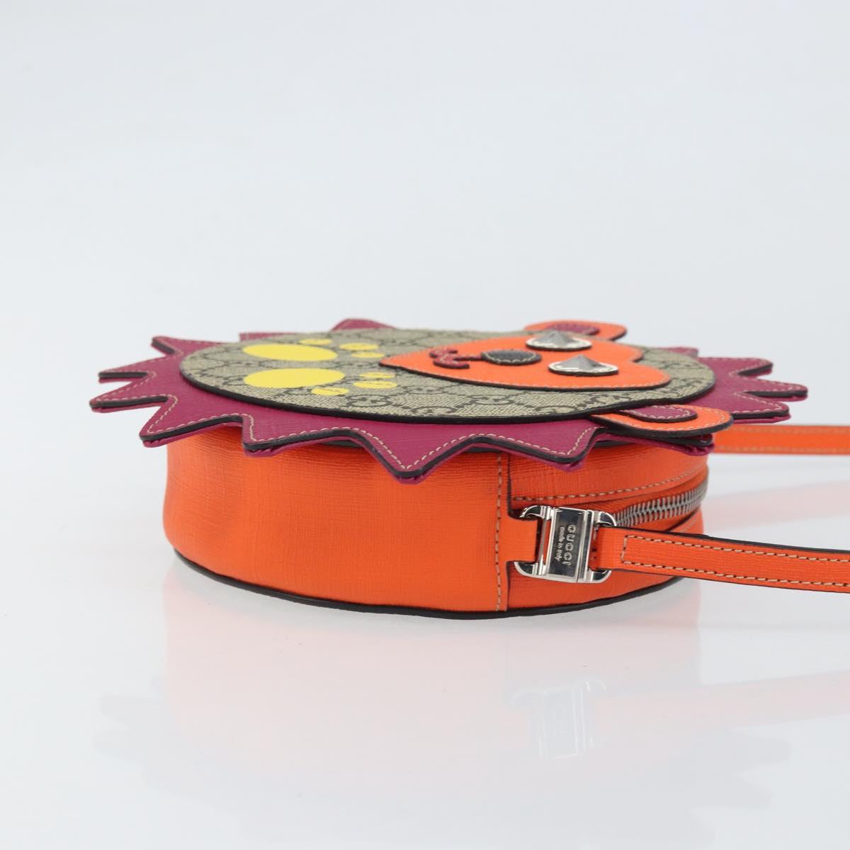 GUCCI GG Supreme Children's Hedgehog Bag PVC Beige Silver 580428 Auth 169901V