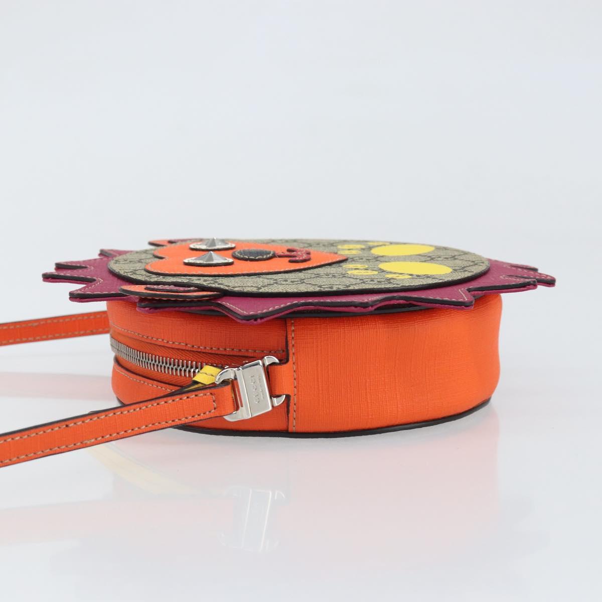 GUCCI GG Supreme Children's Hedgehog Bag PVC Beige Silver 580428 Auth 169901V