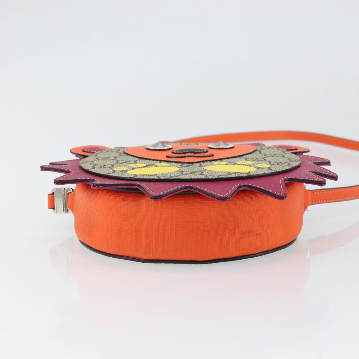 GUCCI GG Supreme Children's Hedgehog Bag PVC Beige Silver 580428 Auth 169901V