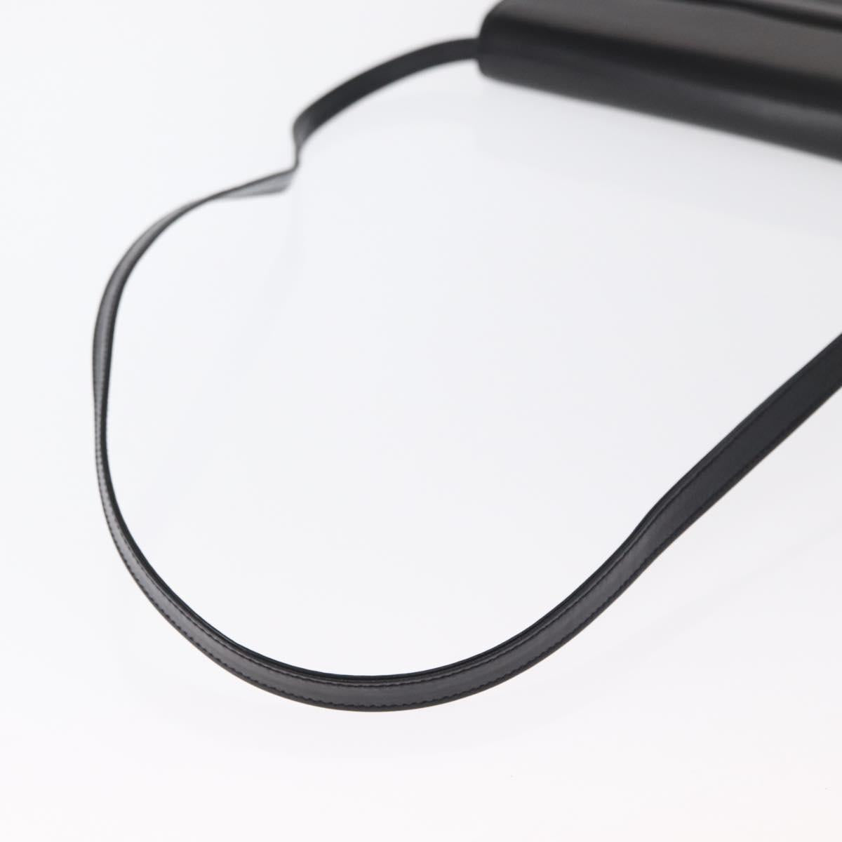 GUCCI Shoulder Bag Leather Black Gold 004 056 0209 Auth 169902