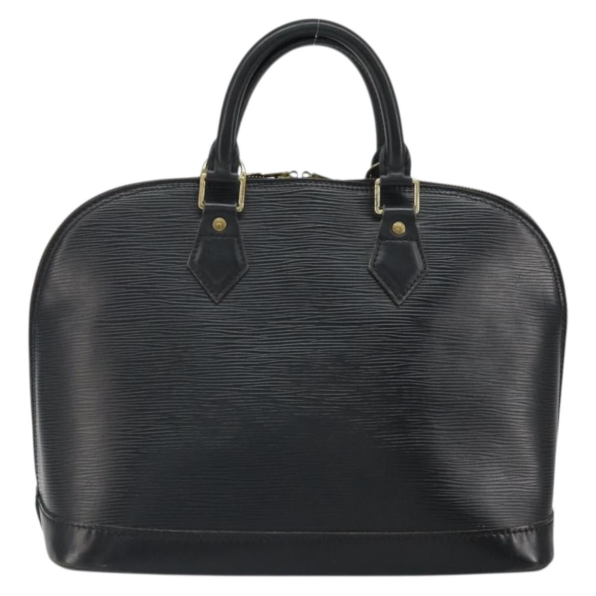 LOUIS VUITTON Epi Alma Hand Bag Noir Black M52142 LV Auth 169905