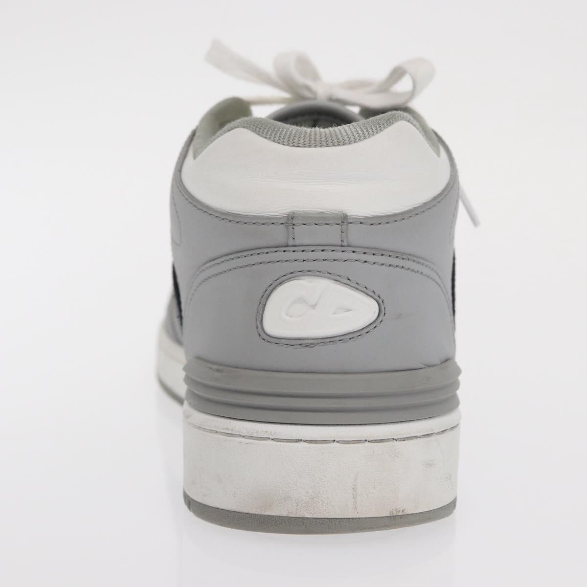 Christian Dior Trotter Canvas Dribble Low Top Sneakers B57 Gray Auth 169910M
