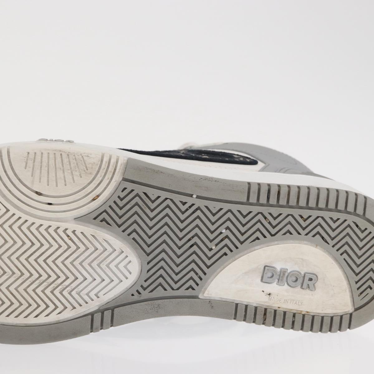 Christian Dior Trotter Canvas Dribble Low Top Sneakers B57 Gray Auth 169910M