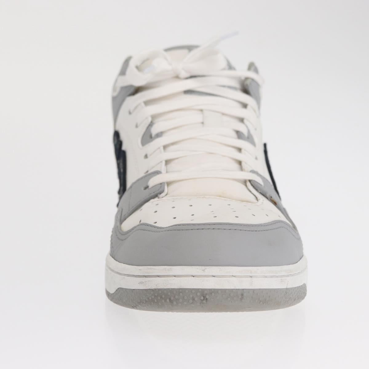 Christian Dior Trotter Canvas Dribble Low Top Sneakers B57 Gray Auth 169910M