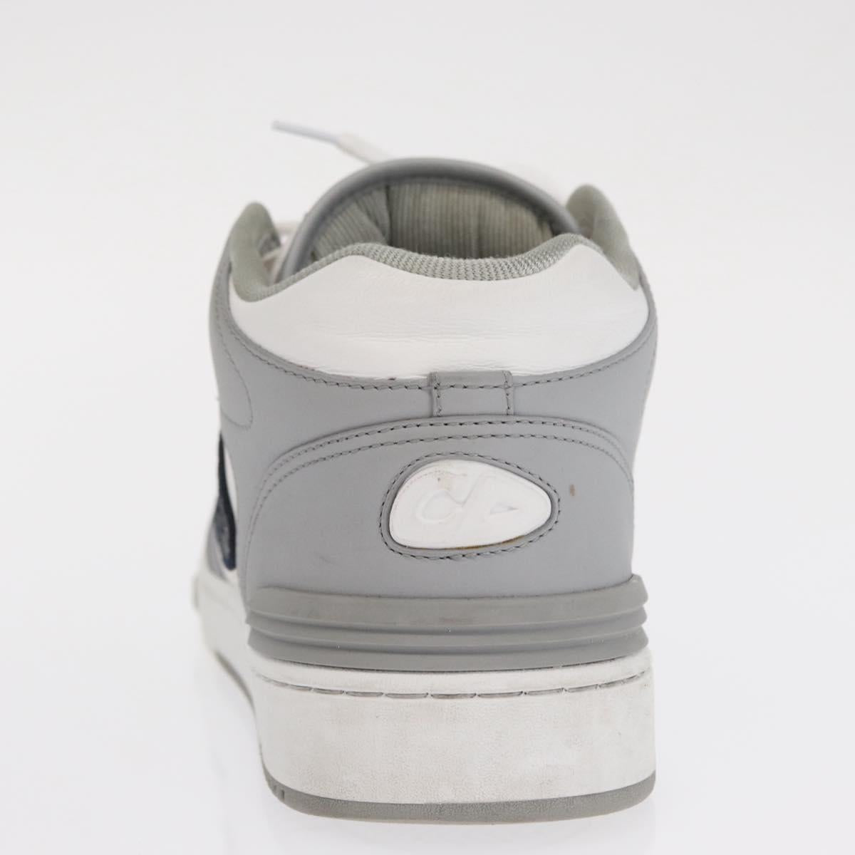 Christian Dior Trotter Canvas Dribble Low Top Sneakers B57 Gray Auth 169910M