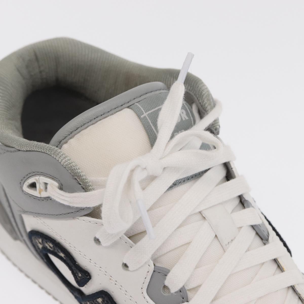 Christian Dior Trotter Canvas Dribble Low Top Sneakers B57 Gray Auth 169910M