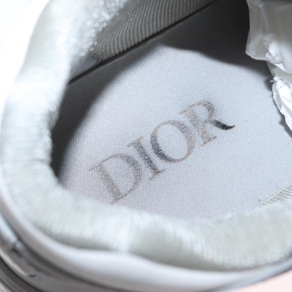 Christian Dior Trotter Canvas Dribble Low Top Sneakers B57 Gray Auth 169910M