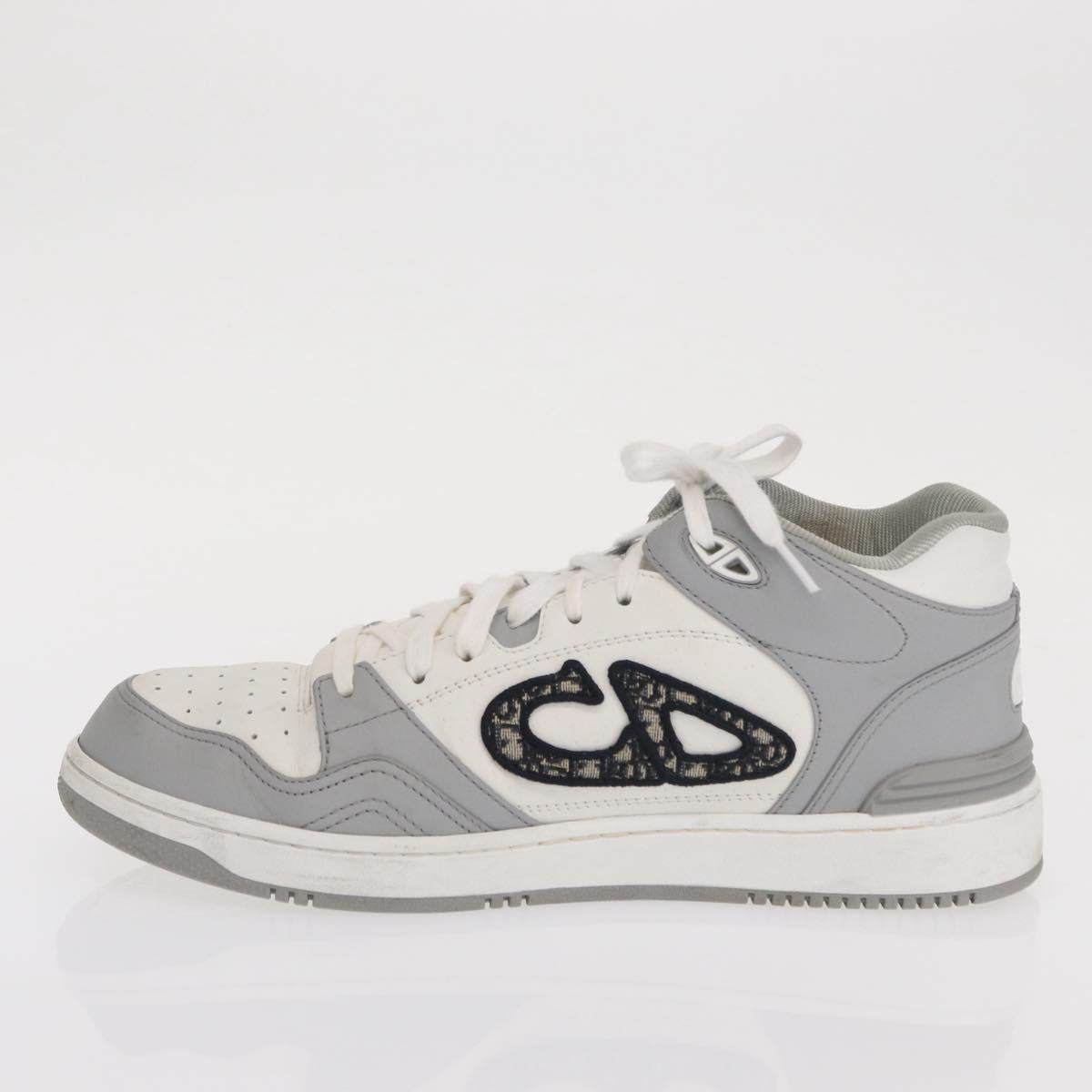 Christian Dior Trotter Canvas Dribble Low Top Sneakers B57 Gray Auth 169910M
