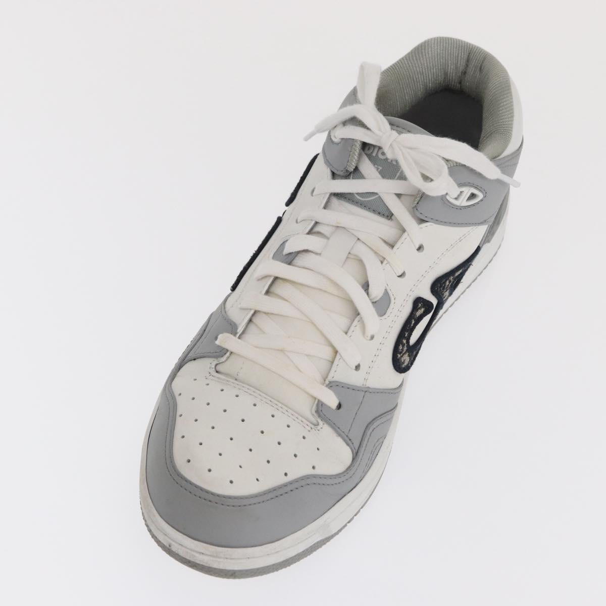 Christian Dior Trotter Canvas Dribble Low Top Sneakers B57 Gray Auth 169910M