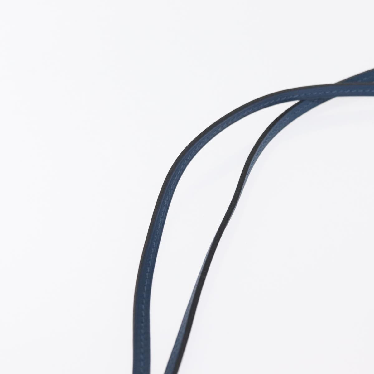 HERMES Okelley GM Necklace Leather Navy Auth 169915SAV