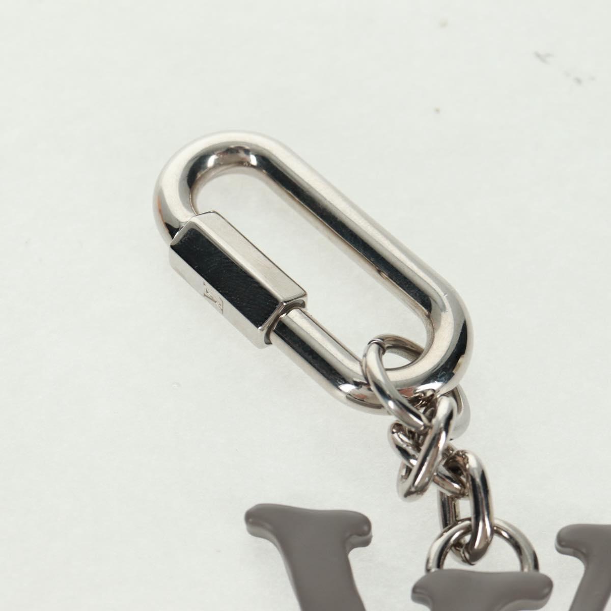 LOUIS VUITTON Porte Cles LV Shape Rope Charm metal Blue MP2618 LV Auth 169919M