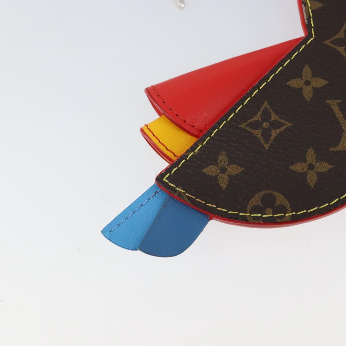 LOUIS VUITTON Monogram Bag Charm LV Parrot Pouch Red M02556 LV Auth 169920A