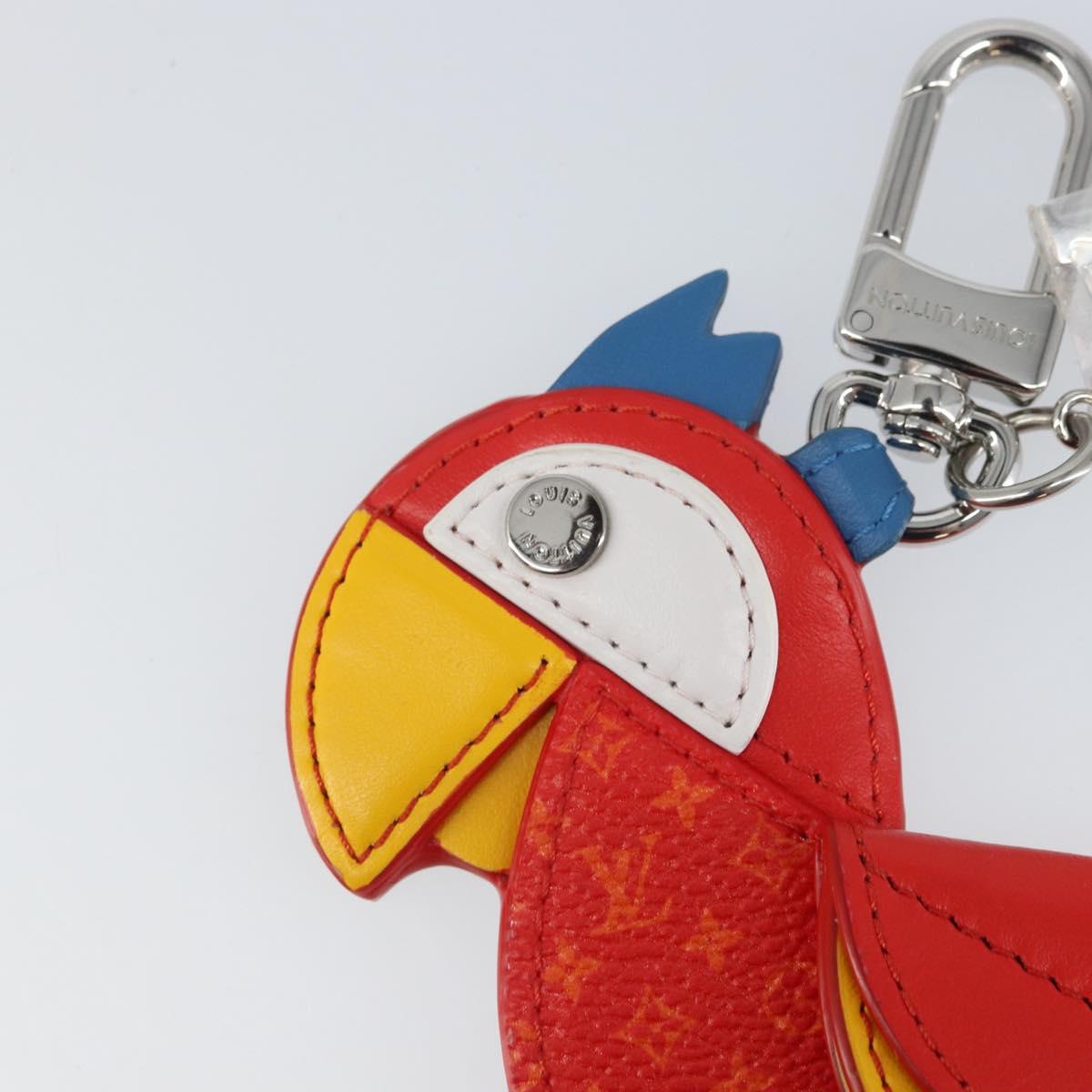 LOUIS VUITTON Monogram Bag Charm LV Parrot Pouch Red M02556 LV Auth 169920A