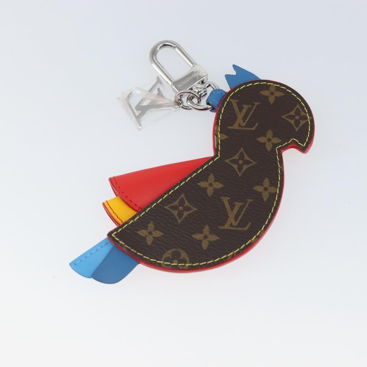 LOUIS VUITTON Monogram Bag Charm LV Parrot Pouch Red M02556 LV Auth 169920A