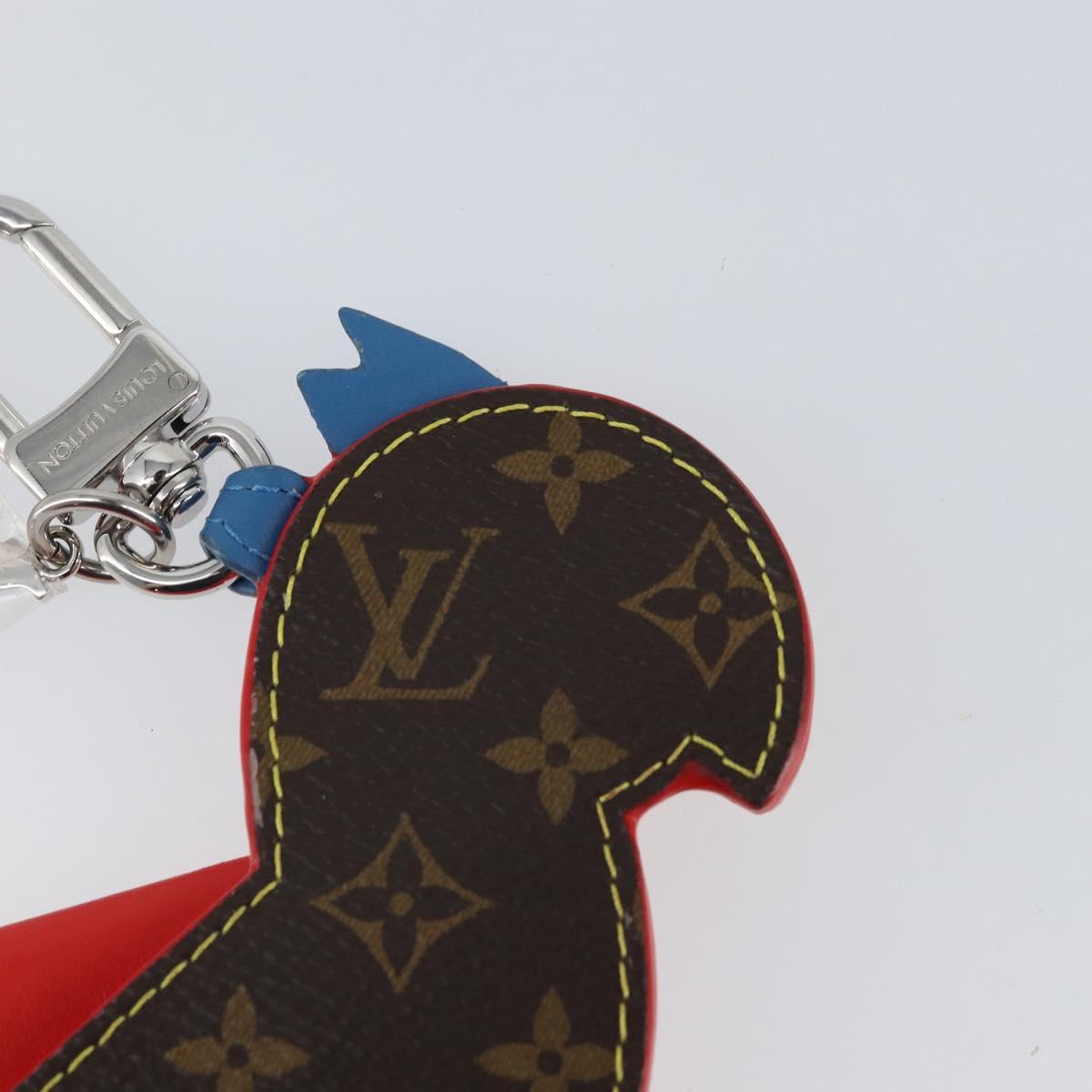 LOUIS VUITTON Monogram Bag Charm LV Parrot Pouch Red M02556 LV Auth 169920A