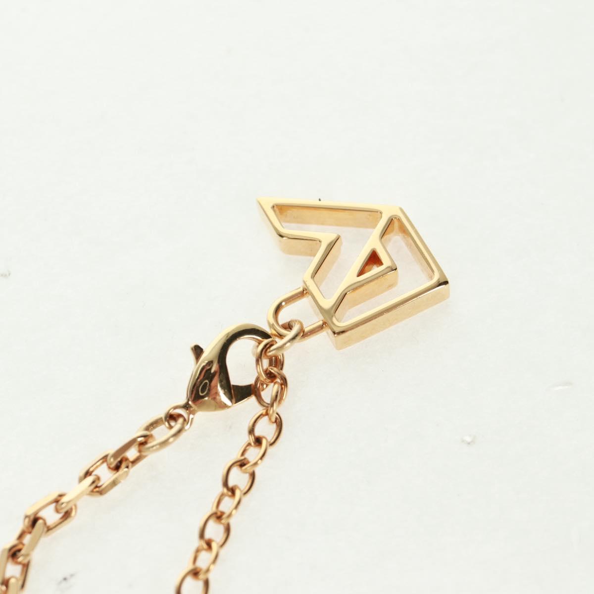 LOUIS VUITTON Pandantif Magnetic Glitter Necklace Gold Tone M66856 Auth 169922