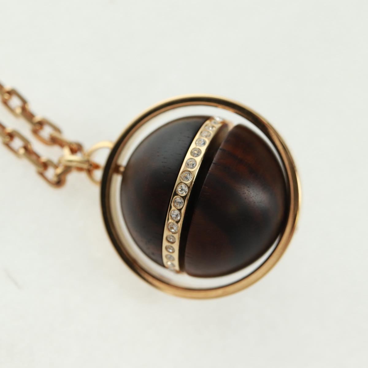 LOUIS VUITTON Pandantif Magnetic Glitter Necklace Gold Tone M66856 Auth 169922