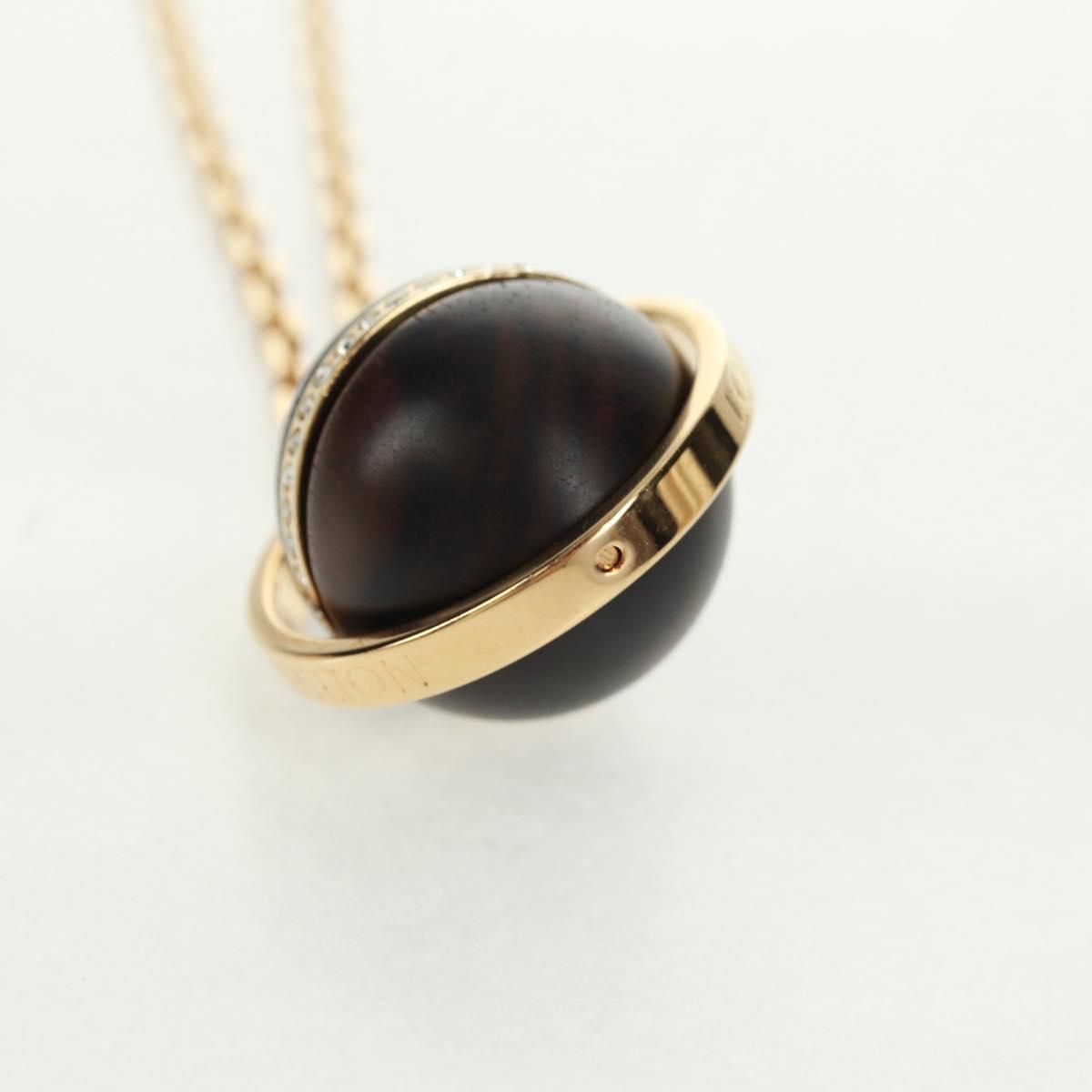 LOUIS VUITTON Pandantif Magnetic Glitter Necklace Gold Tone M66856 Auth 169922