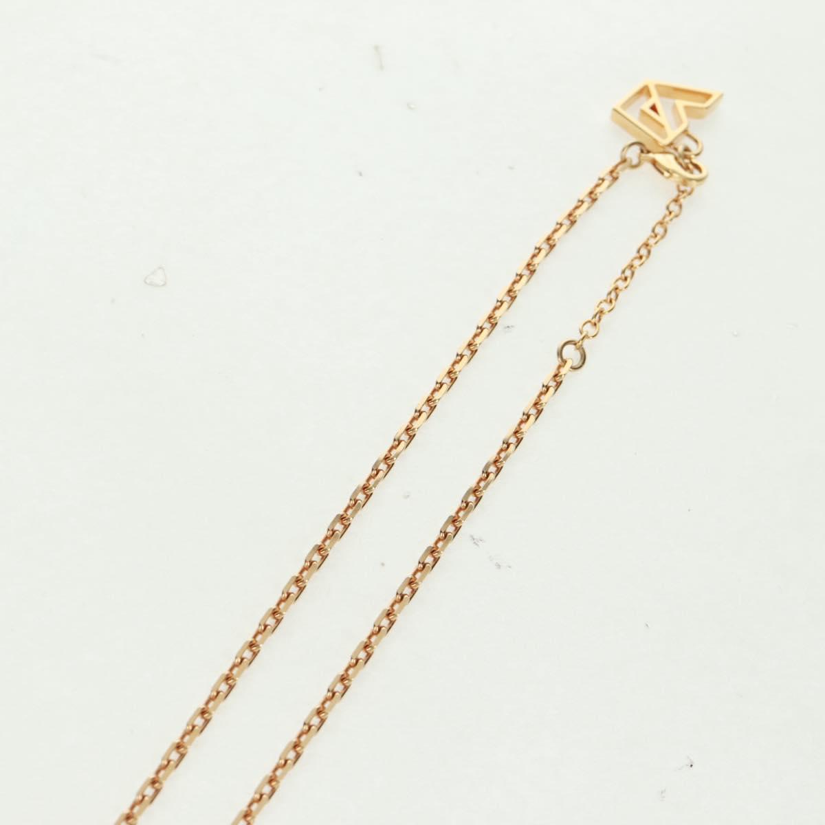 LOUIS VUITTON Pandantif Magnetic Glitter Necklace Gold Tone M66856 Auth 169922