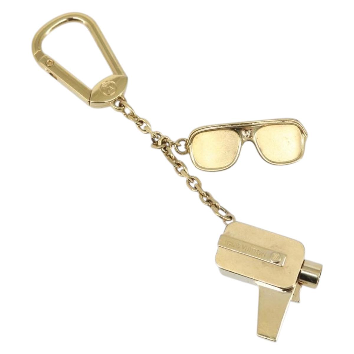 LOUIS VUITTON Porte Cles Cannes Key Holder metal Gold M65383 LV Auth 169928
