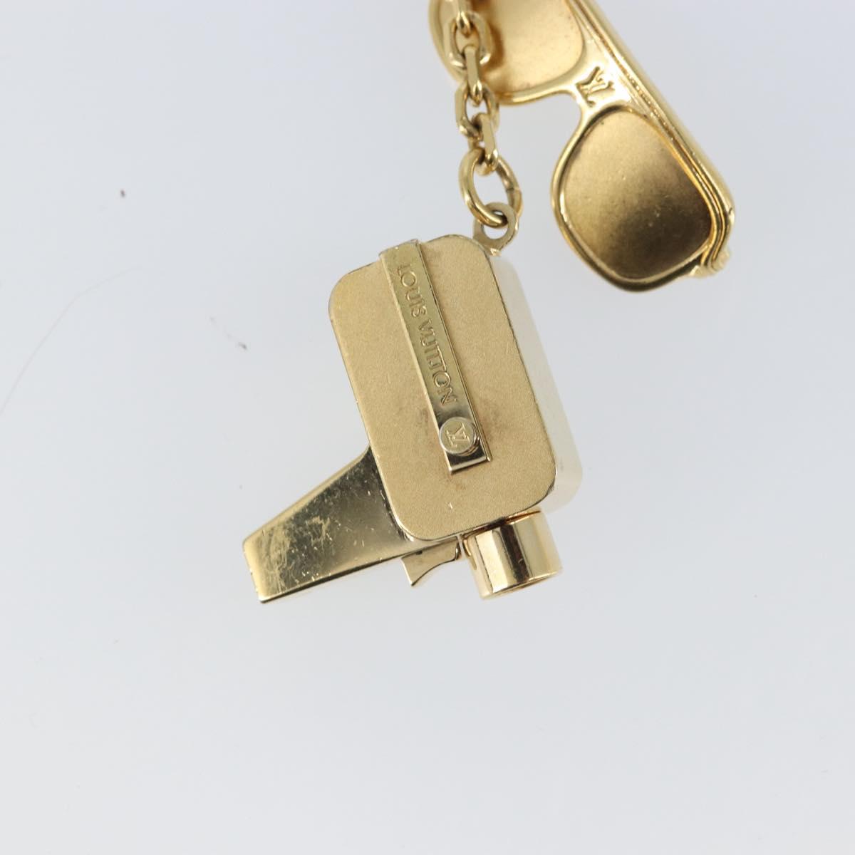 LOUIS VUITTON Porte Cles Cannes Key Holder metal Gold M65383 LV Auth 169928