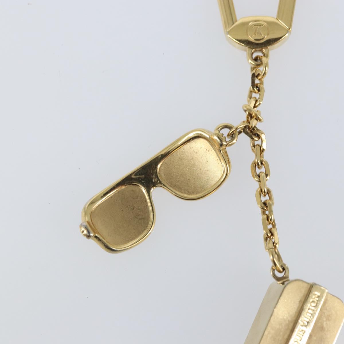 LOUIS VUITTON Porte Cles Cannes Key Holder metal Gold M65383 LV Auth 169928