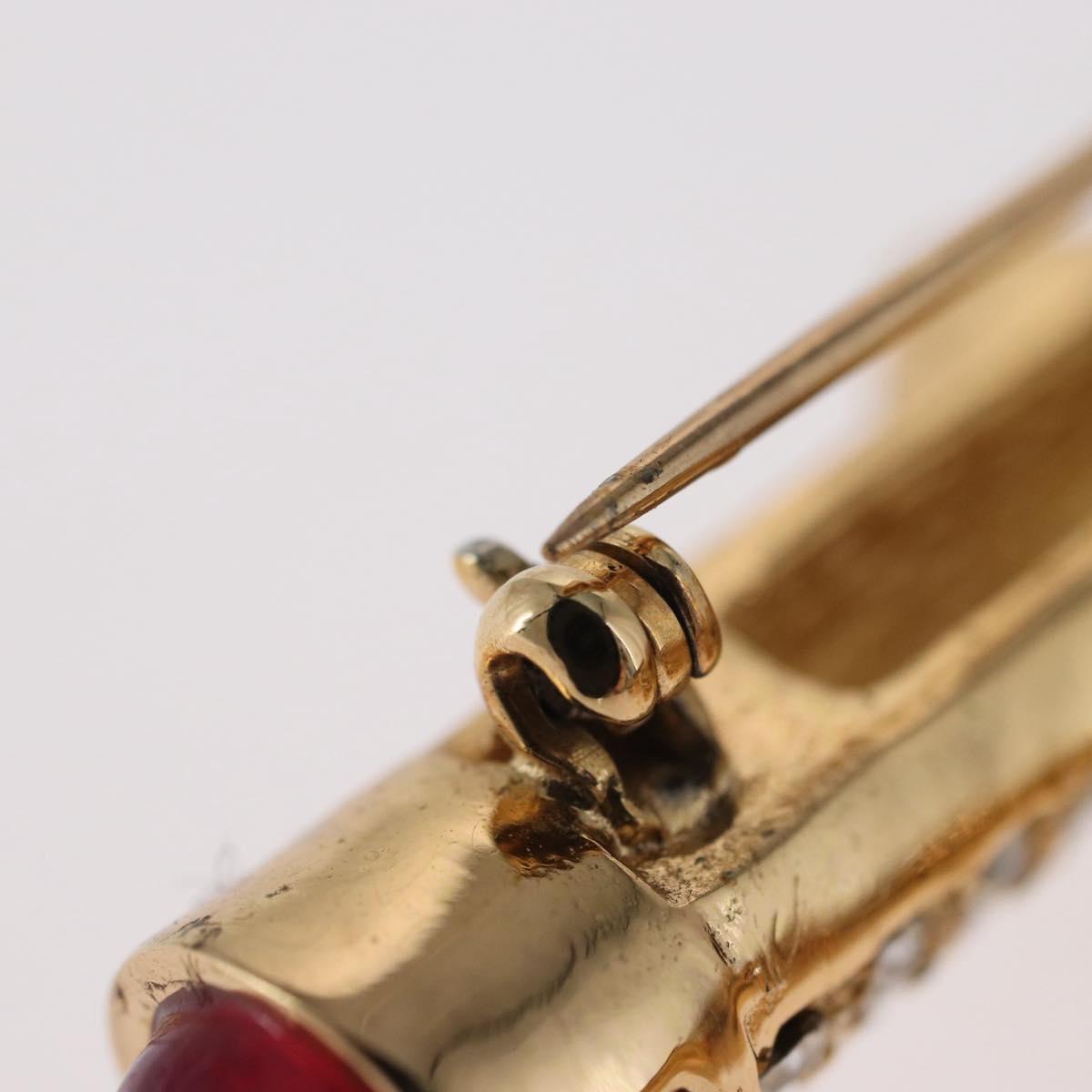 Christian Dior Earring Brooch metal Gold Tone Auth 169930V