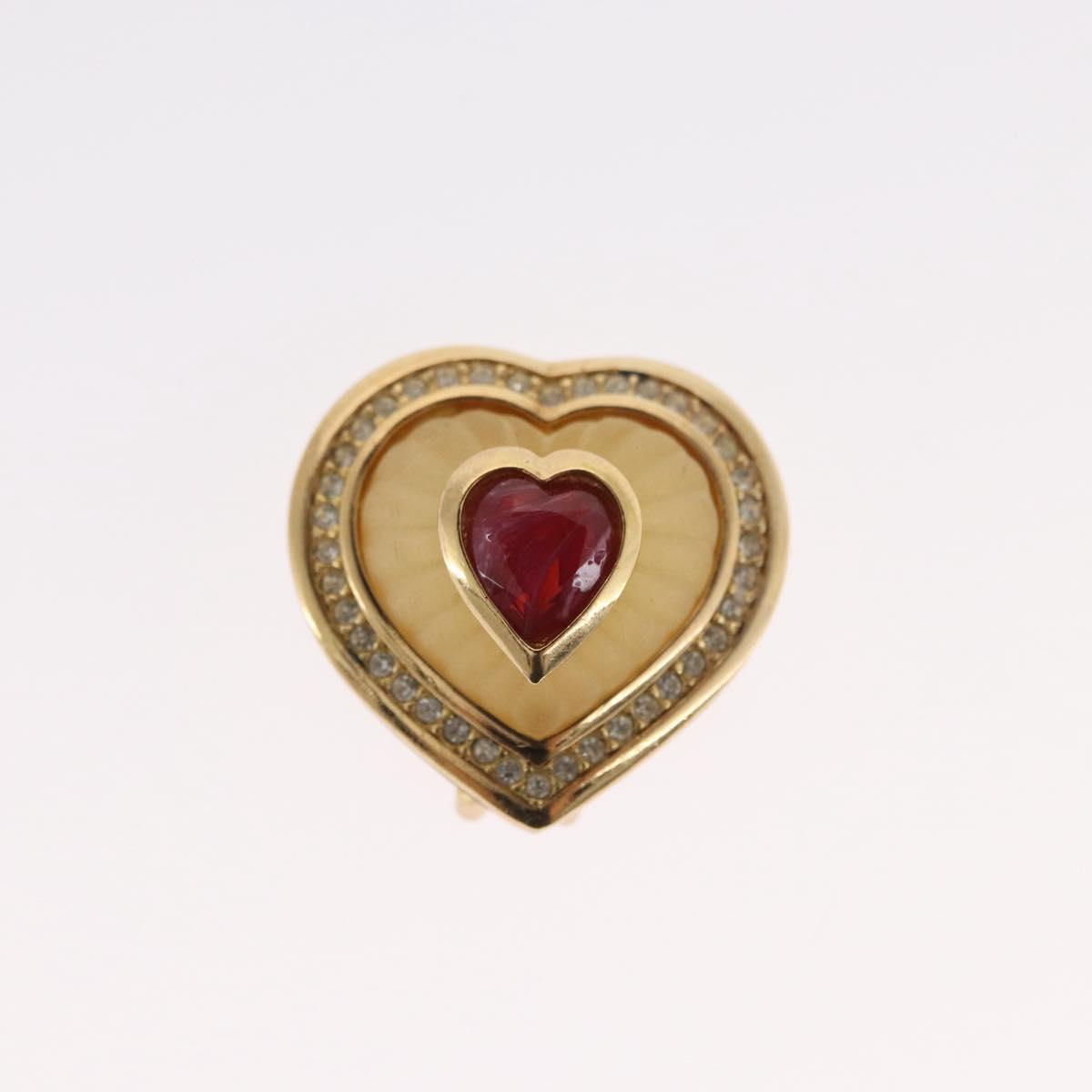 Christian Dior Earring Brooch metal Gold Tone Auth 169930V