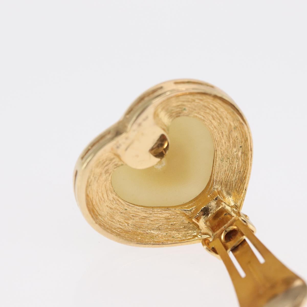 Christian Dior Earring Brooch metal Gold Tone Auth 169930V