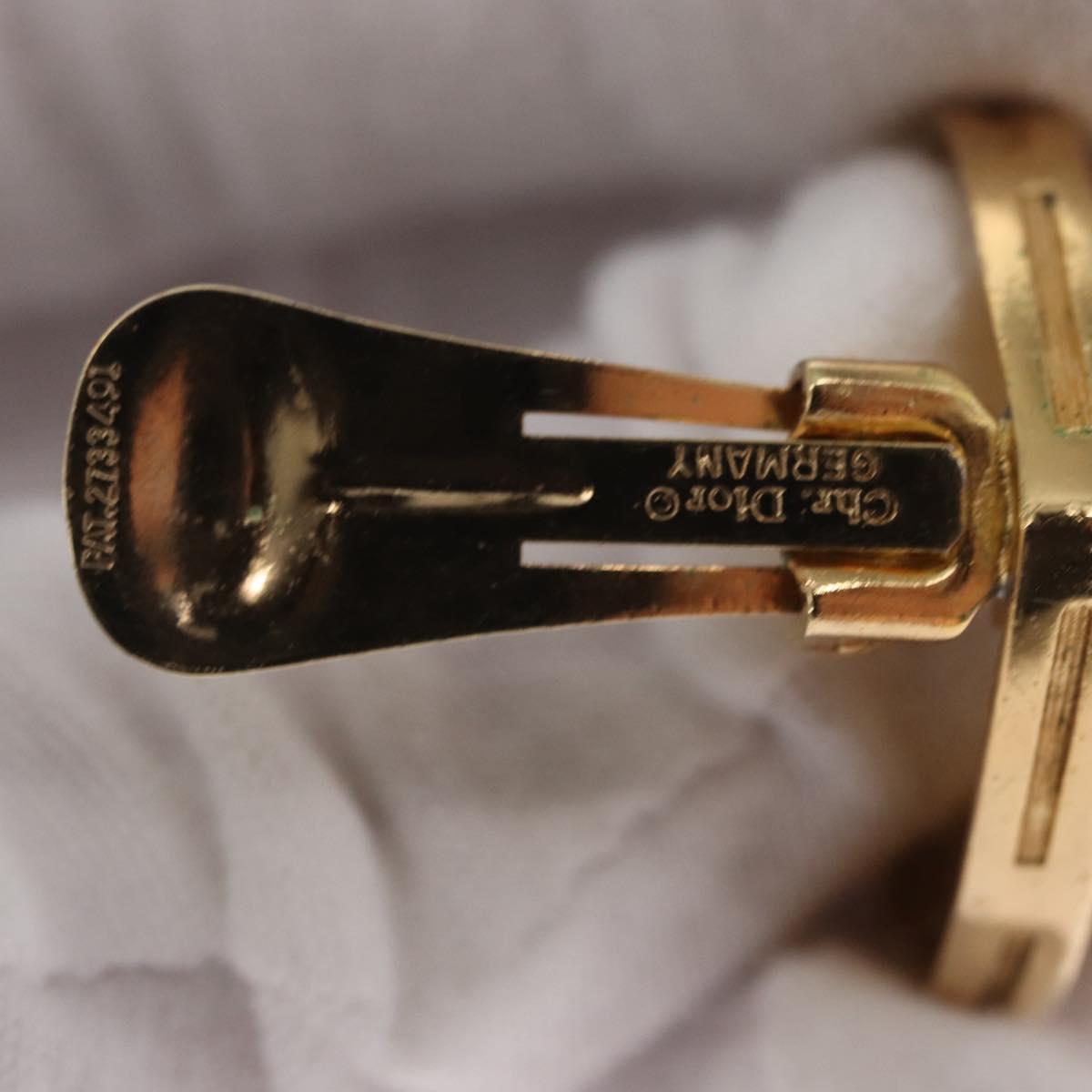 Christian Dior Earring Brooch metal Gold Tone Auth 169930V