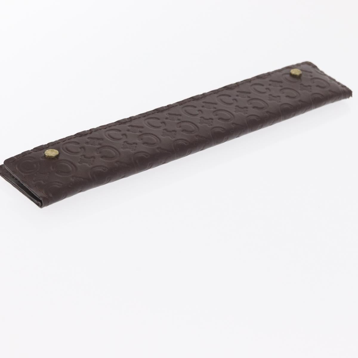 CELINE C Macadam Canvas Japanese Fan Brown Auth 169931V