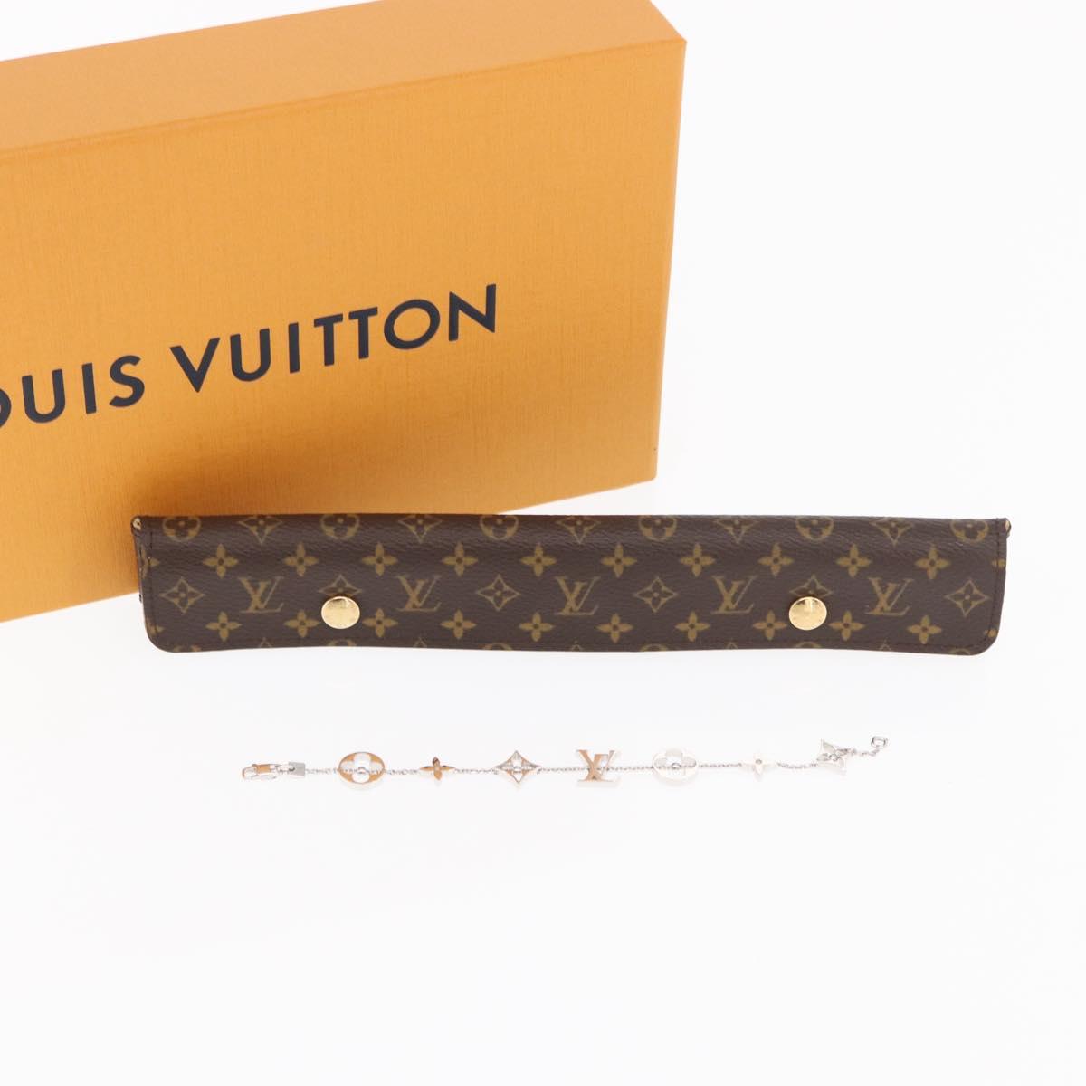 LOUIS VUITTON Brassle Monogram Links Bracelet 18K Gold 750 Q95011 Auth 169935SM