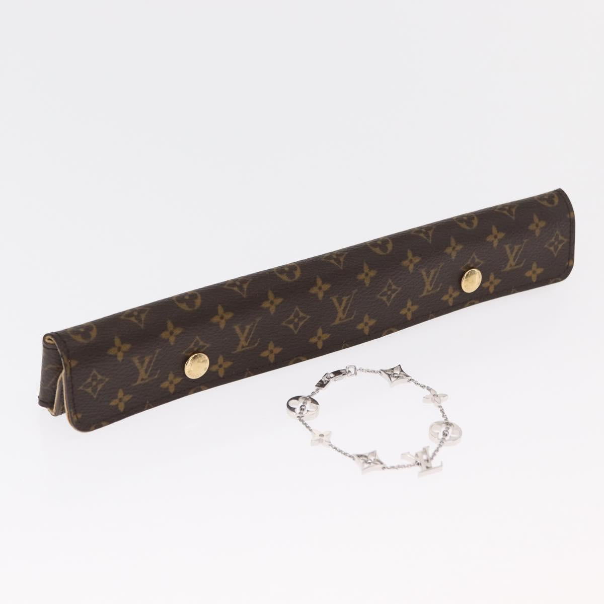 LOUIS VUITTON Brassle Monogram Links Bracelet 18K Gold 750 Q95011 Auth 169935SM