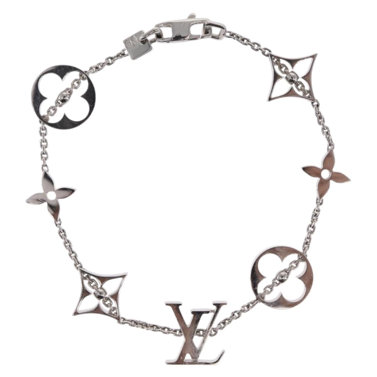LOUIS VUITTON Brassle Monogram Links Bracelet 18K Gold 750 Q95011 Auth 169935SM