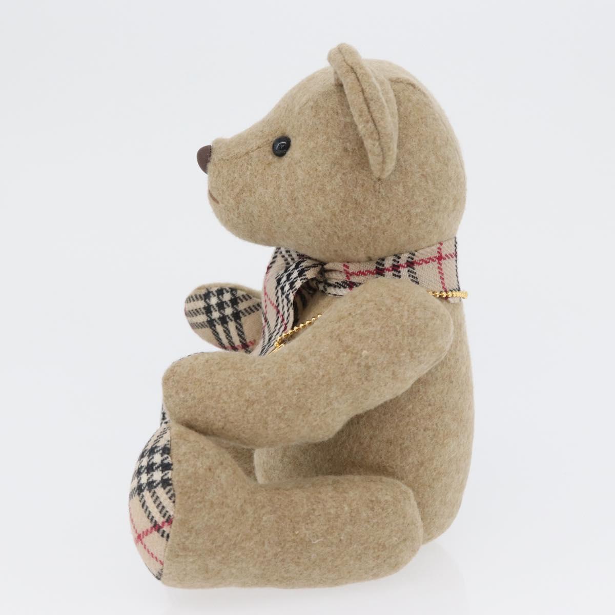 BURBERRY Nova Check Teddy Bear Beige Auth 169936