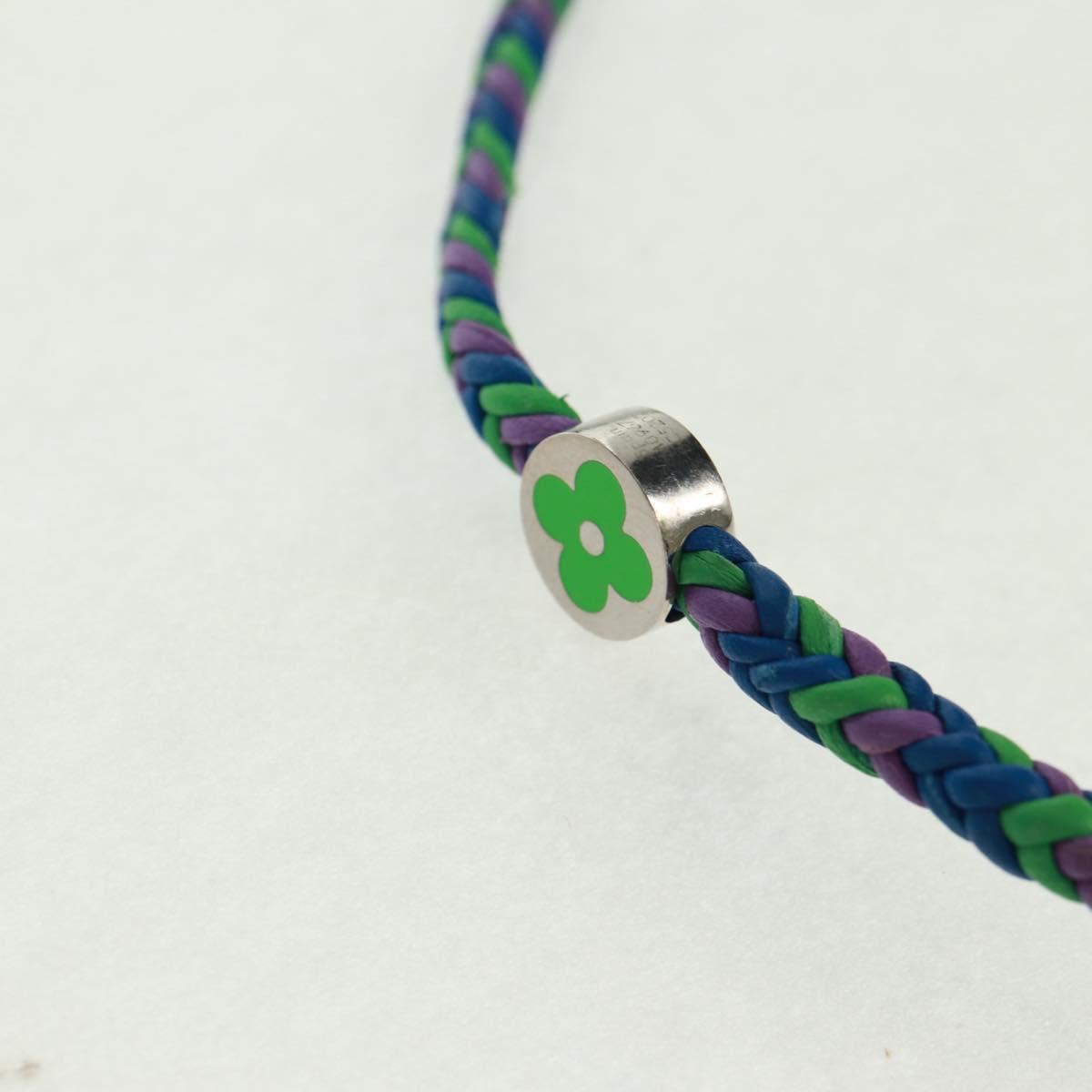 LOUIS VUITTON Brass Friendship Bracelet metal Blue M0967Z LV Auth 169944M
