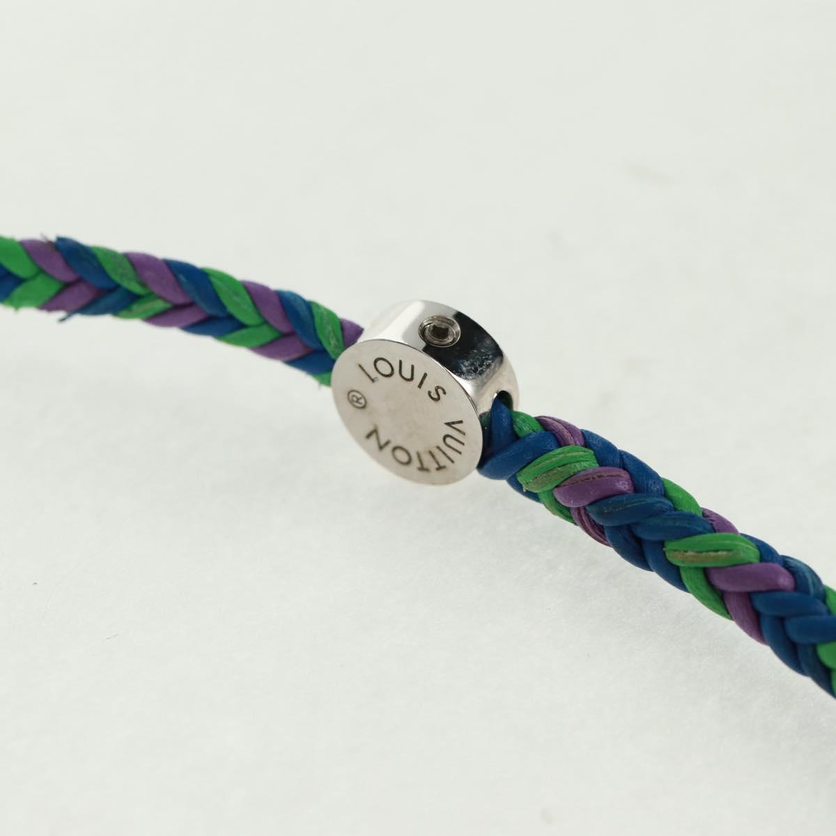 LOUIS VUITTON Brass Friendship Bracelet metal Blue M0967Z LV Auth 169944M
