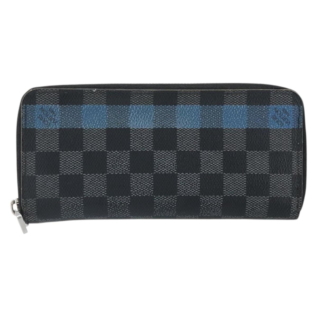 LOUIS VUITTON Damier Graphite Zippy Wallet Vertical Long Wallet LV Auth 169951