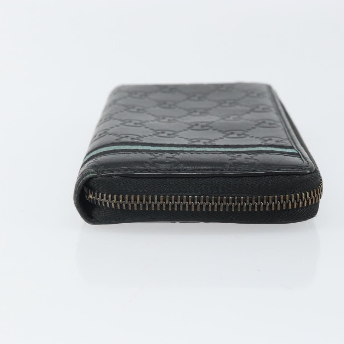 GUCCI GG Canvas Guccissima Long Wallet Black Auth 169954