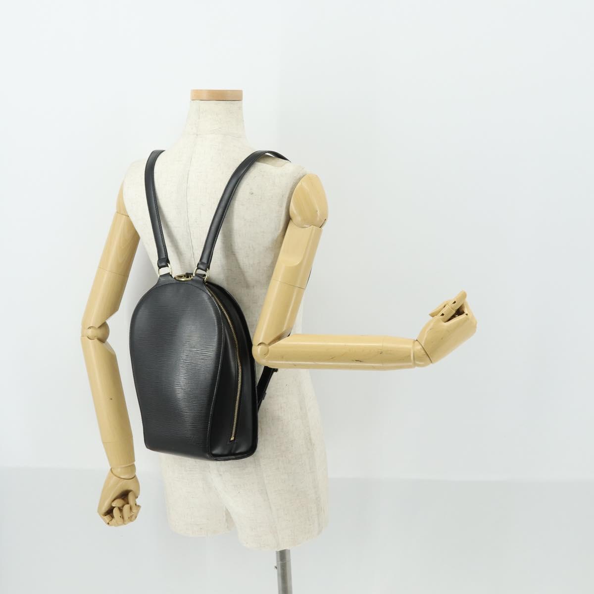 LOUIS VUITTON Epi Mabillon Backpack Black M52232 LV Auth 169981