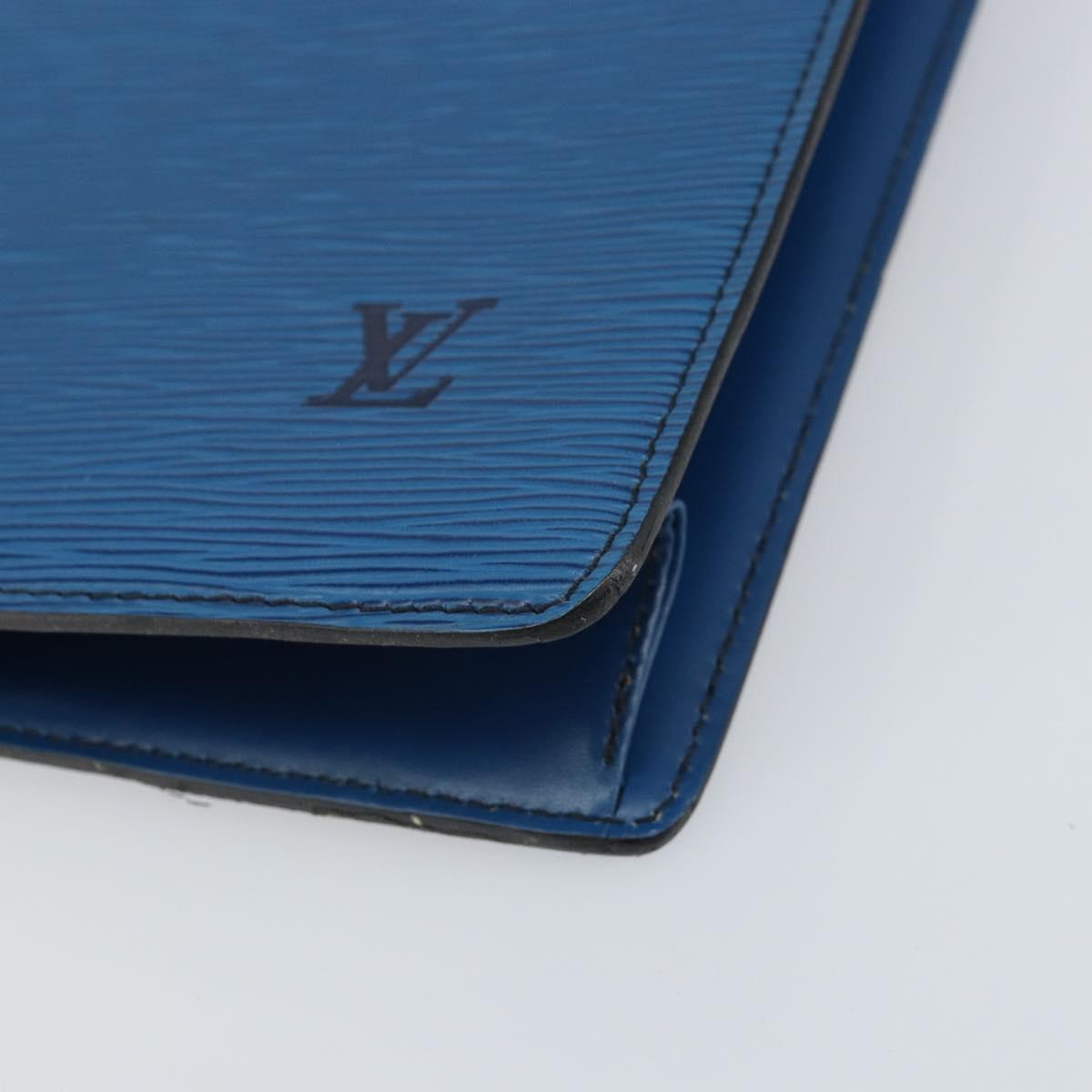 LOUIS VUITTON Epi Sac Plat Hand Bag Blue M52075 LV Auth 169982