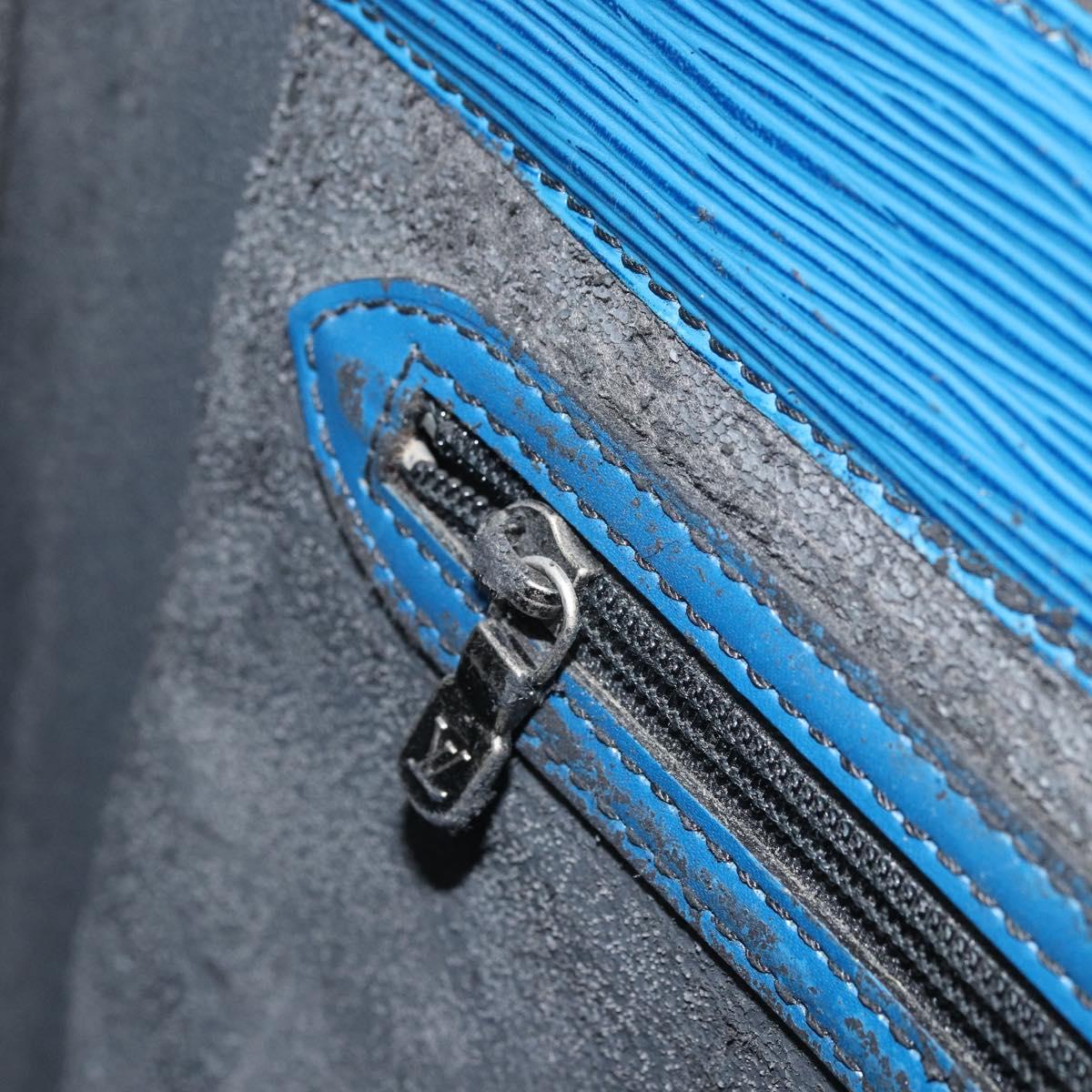 LOUIS VUITTON Epi Sac Plat Hand Bag Blue M52075 LV Auth 169982