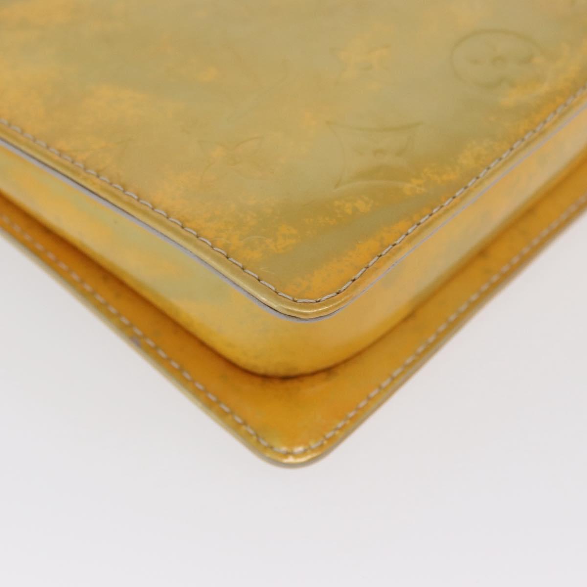 LOUIS VUITTON Monogram Vernis Motto Accessory Pouch Gris M91030 LV Auth 169985