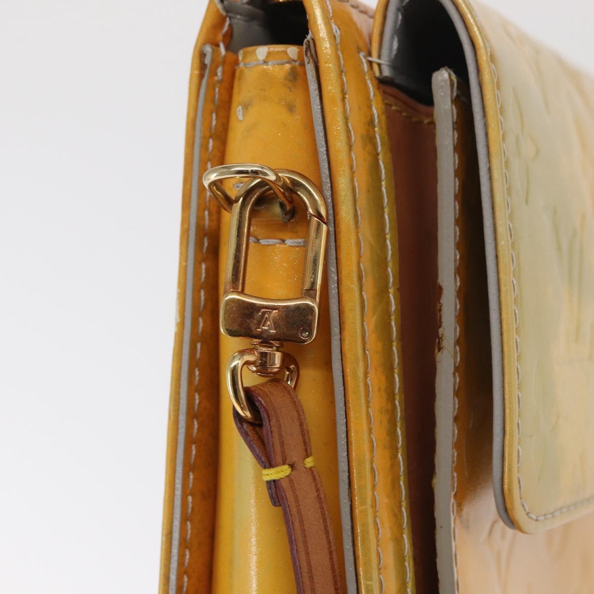 LOUIS VUITTON Monogram Vernis Motto Accessory Pouch Gris M91030 LV Auth 169985