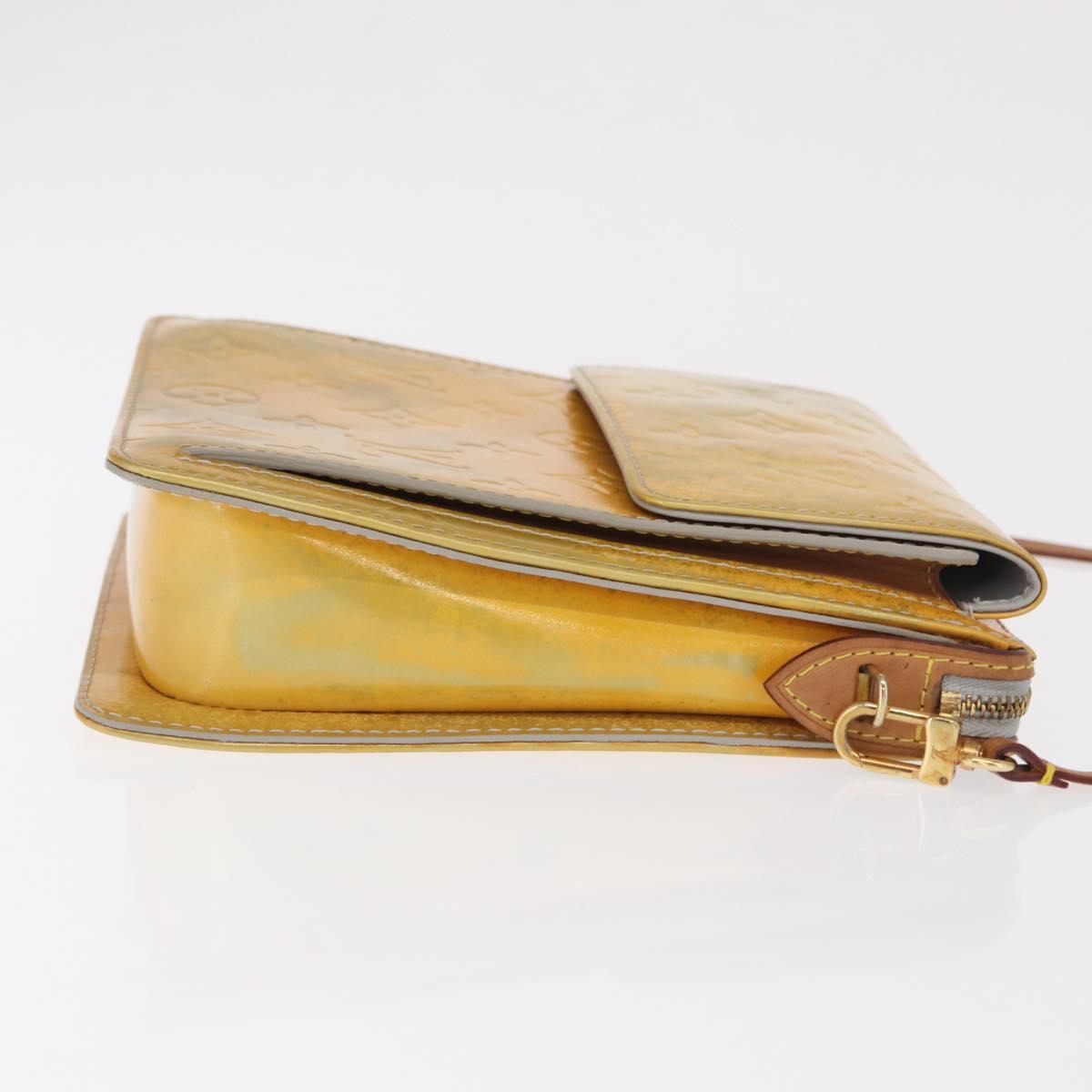 LOUIS VUITTON Monogram Vernis Motto Accessory Pouch Gris M91030 LV Auth 169985