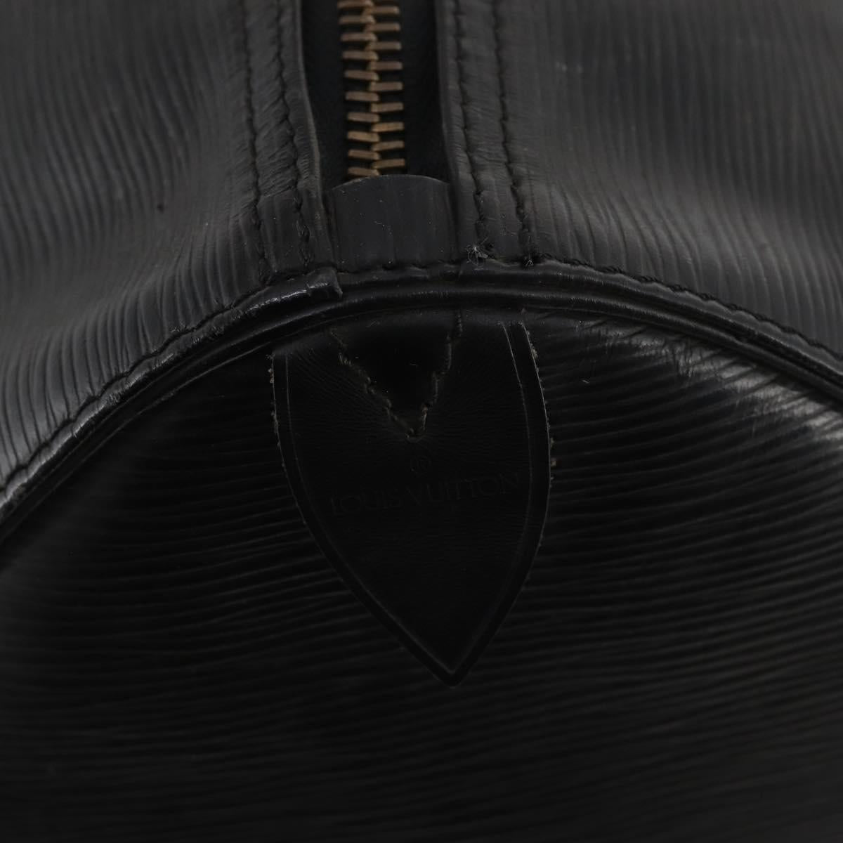 LOUIS VUITTON Epi Keepall 50 Boston Bag Black M42962 LV Auth 169987