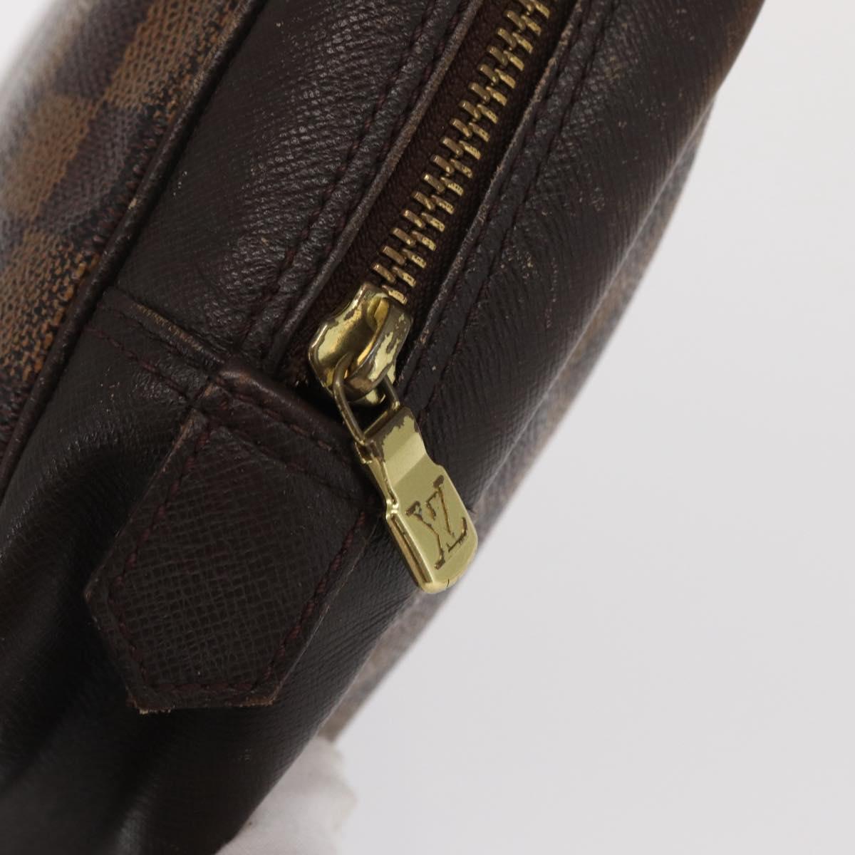 LOUIS VUITTON Damier Ebene Trousse Toilette 25 Clutch Bag N47624 LV Auth 170000A