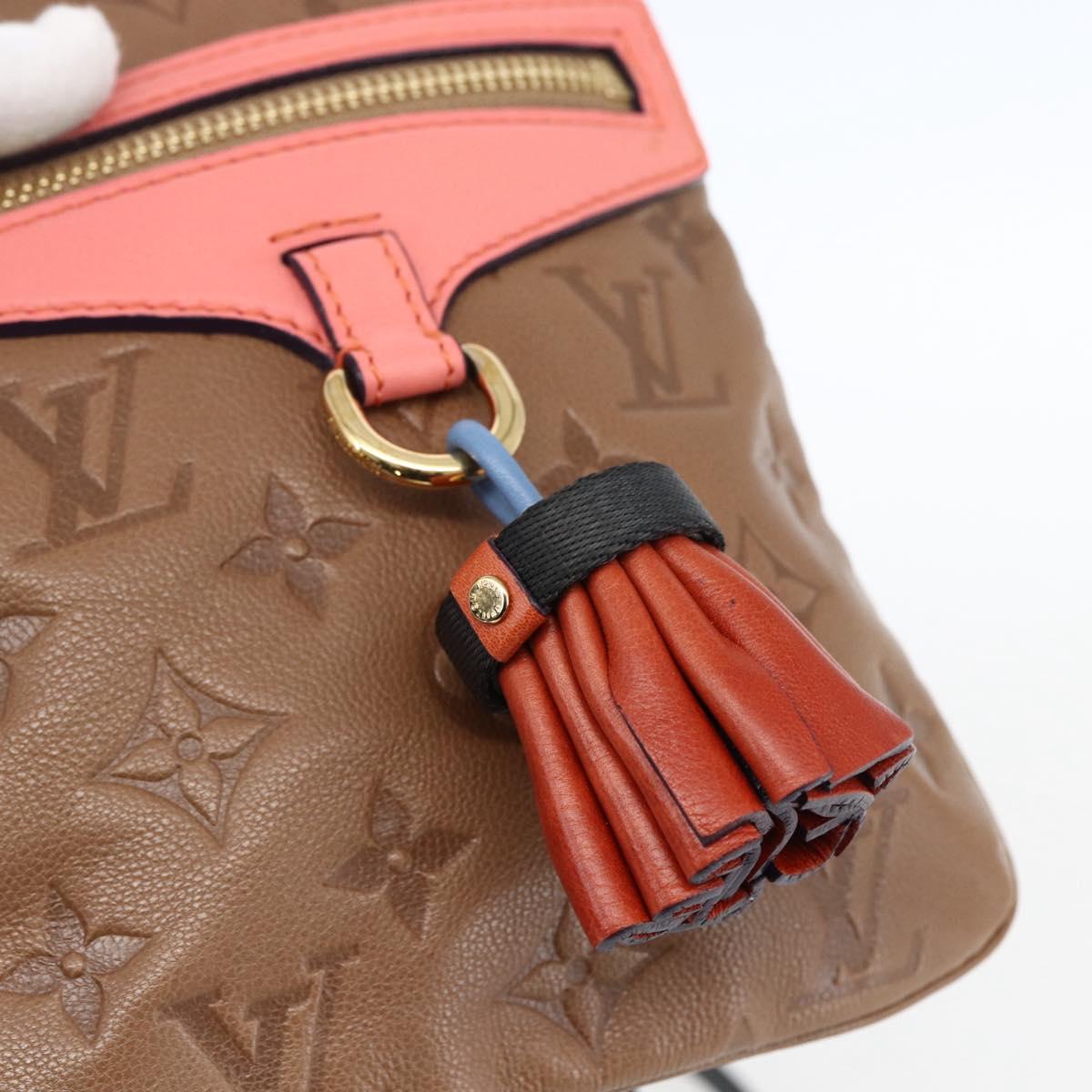 LOUIS VUITTON Monogram Empreinte Flat Bag Brown M40369 LV Auth 170001SAM