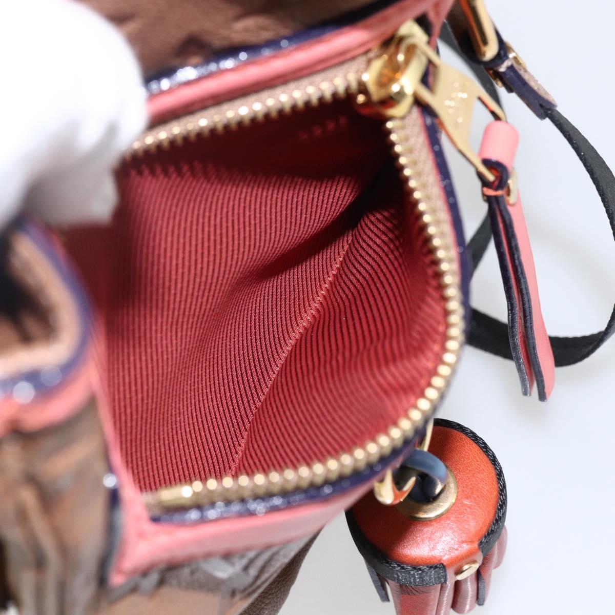 LOUIS VUITTON Monogram Empreinte Flat Bag Brown M40369 LV Auth 170001SAM