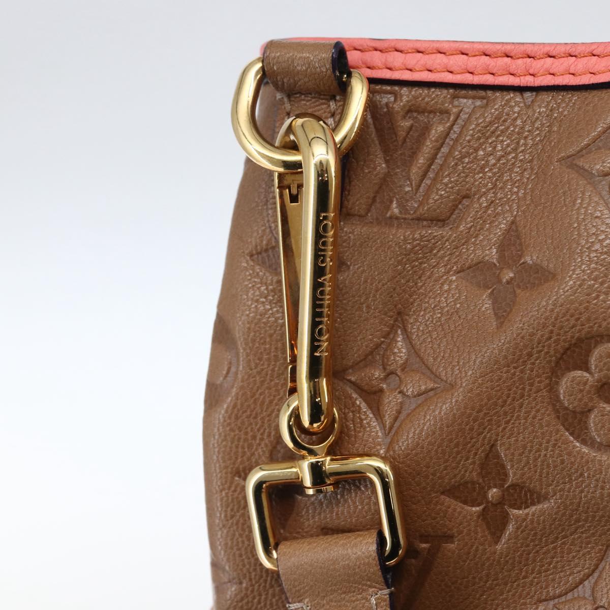 LOUIS VUITTON Monogram Empreinte Flat Bag Brown M40369 LV Auth 170001SAM